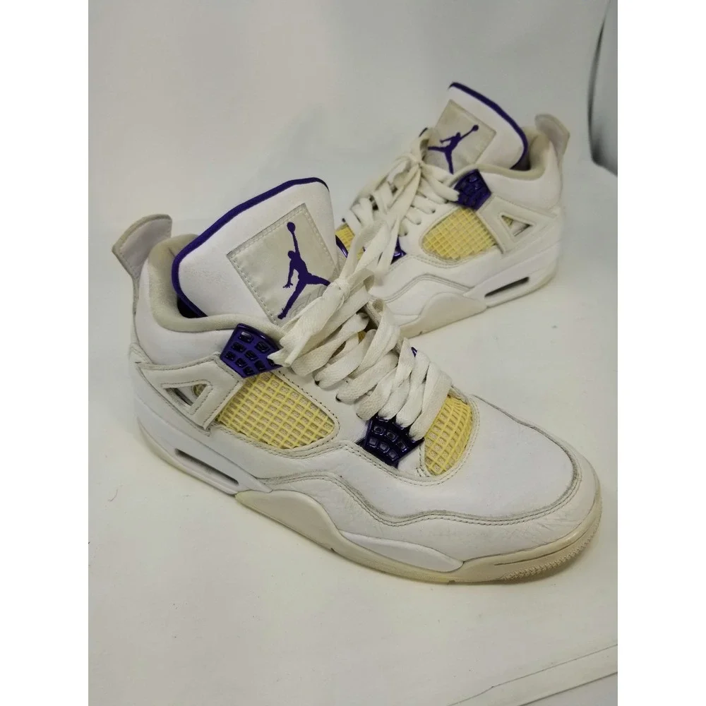 Jordan 4 Retro White Mid Purple Metallic Men's Size 8 CT8527-115